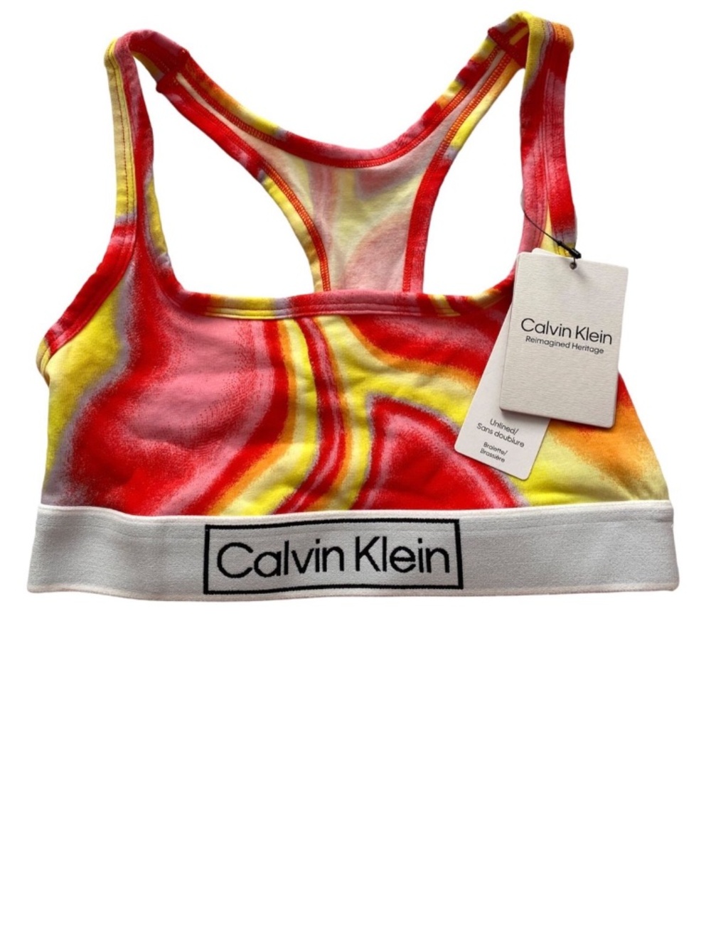 Calvin Klein Reimagined Heritage New QF6768-620 Racerback Wireless Bralette Bra